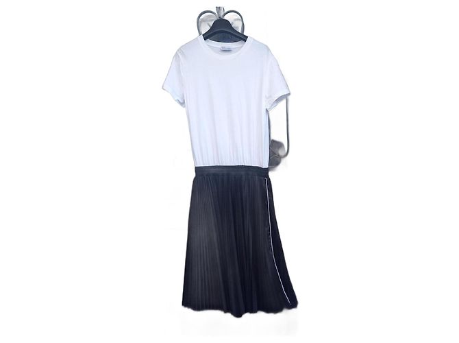 Vestido Red Valentino 2 en 1 de algodón negro y blanco
