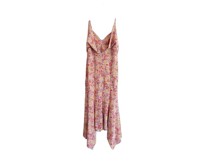 Philosophy di Lorenzo Serafini Floral Draped Dress Pink Polyester  ref.958361
