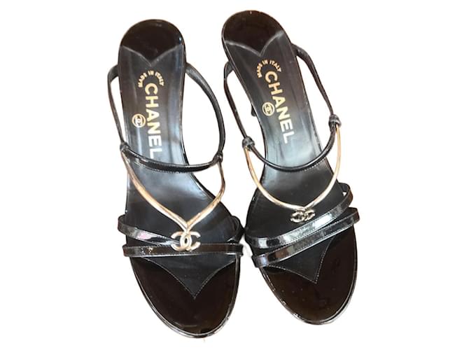 Chanel Patent leather Black  ref.958366