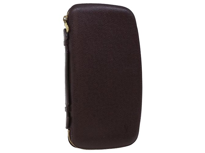 LOUIS VUITTON Taiga Organizer Custodia da viaggio Atoll Acajou M30656 LV Auth th3690 Marrone