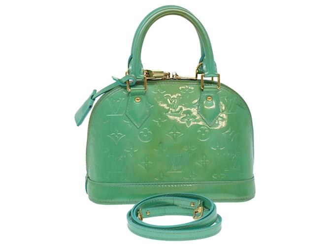 Louis Vuitton Bleu Lagon Monogram Vernis Alma BB Bag Louis Vuitton