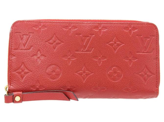 Louis Vuitton Portefeuille zippy Vermelho Lona  ref.958501