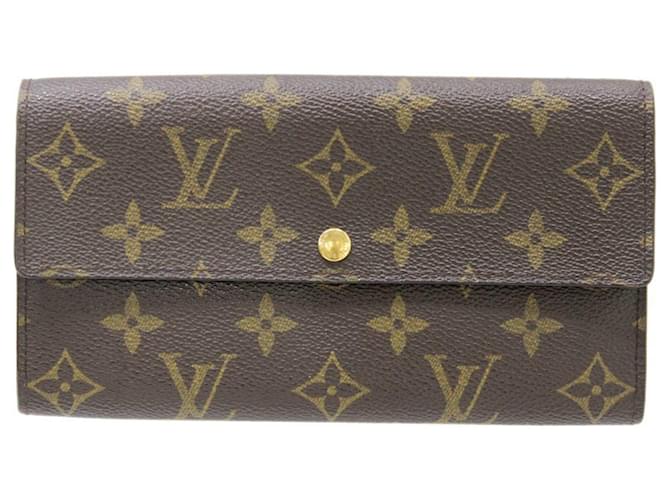 Louis Vuitton Portefeuille Sarah Brown Cloth  ref.958512