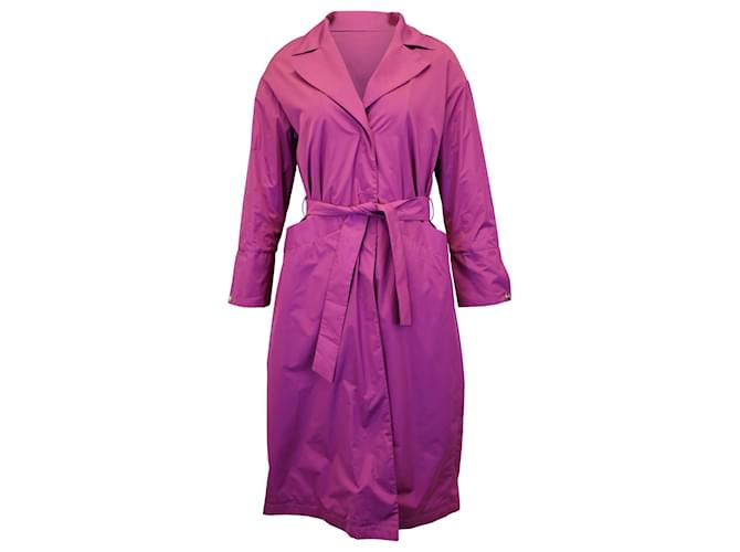 Herno Belted Coat in Purple Polyester  ref.958992