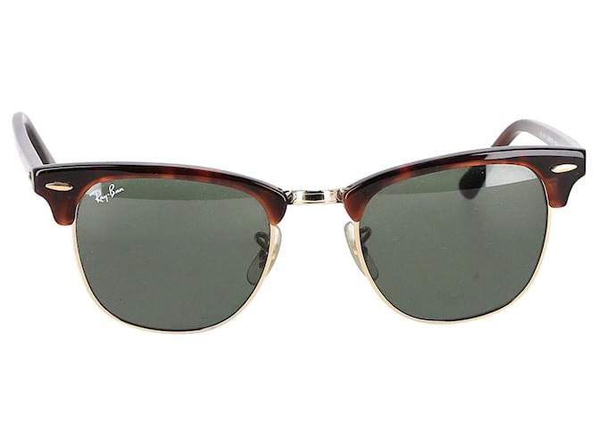 Ray-ban RB3016 Clubmaster Tortoise Shell Sunglasses in Brown Acetate Cellulose fibre  ref.959007