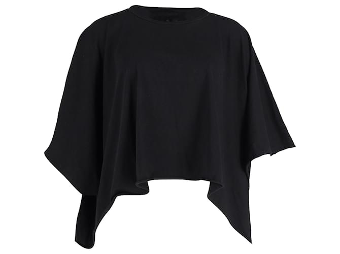 Rick Owens DRKSHDW Minerva Dolman-Ärmel-T-Shirt aus schwarzer Baumwolle  ref.959013