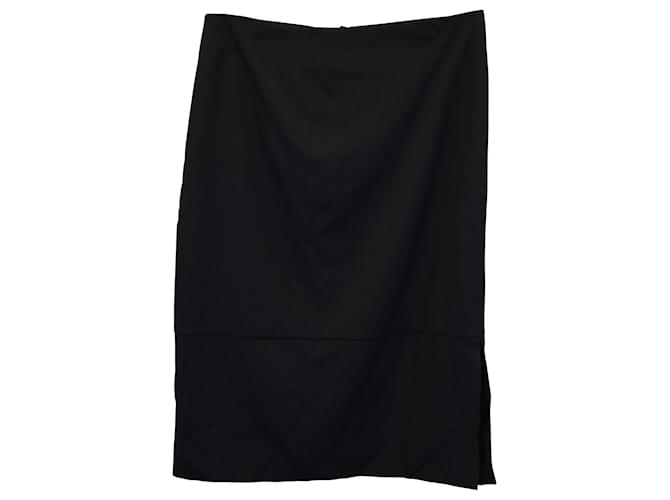 Gucci Knee Length Skirt in Black Wool  ref.959026