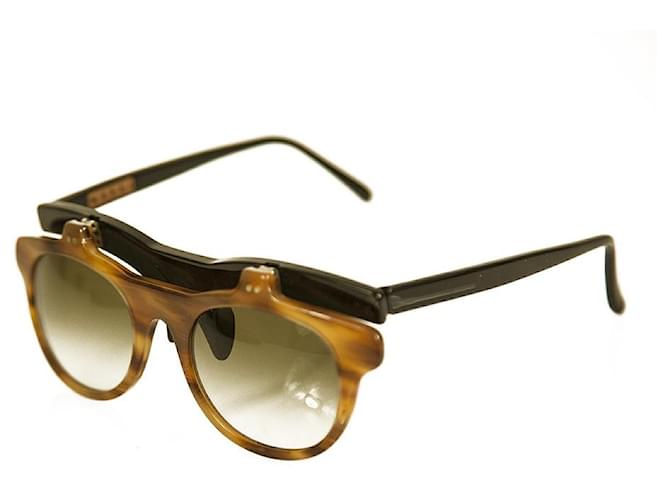 Marni MA116S Brown Black Lift Up Frame Sunglasses Plastic  ref.959061