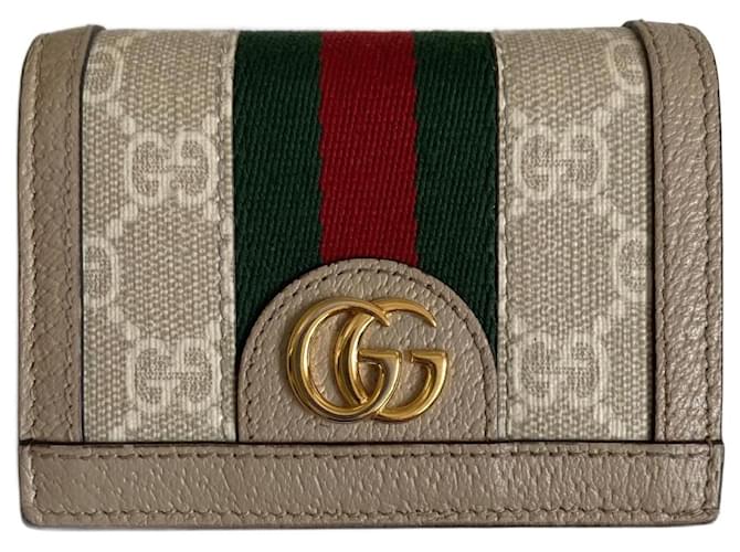 Gucci Portefeuille Ophidia GG Toile Beige  ref.959079