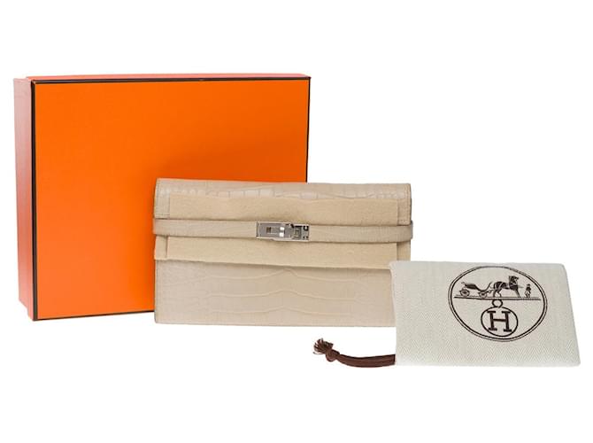 Hermès HERMES Kelly Accessory in Beige Exotic Leather - 101224  ref.959084