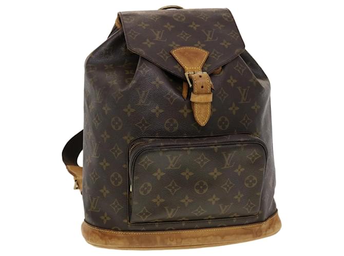 LOUIS VUITTON Monogram Montsouris GM Sac à dos M51135 Auth LV 44849 Toile Monogramme  ref.959119