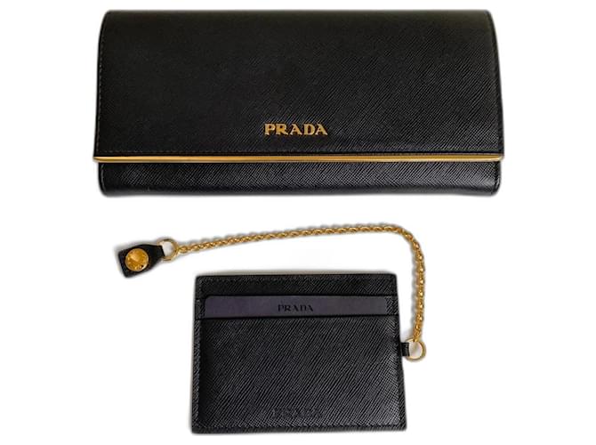 Prada Purses, wallets, cases Black Leather  ref.959136