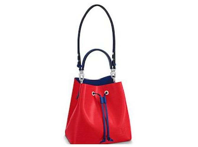 Louis Vuitton, Bags, Louis Vuitton Neonoe Mm In Epi Leather Blue And Red