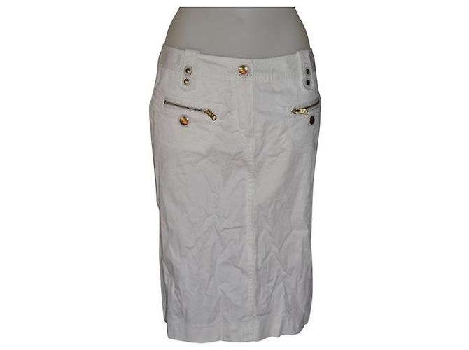 Falda Fay de algodón elástico blanco