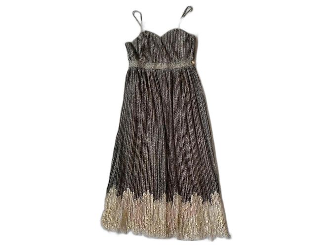 Chanel Kleid aus Spitze Khaki