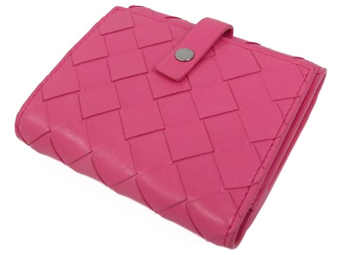 Bottega Veneta Intrecciato Pink Leather  ref.959468