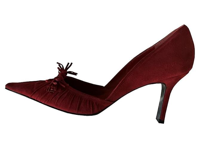 Givenchy Talons Daim Rouge  ref.959541