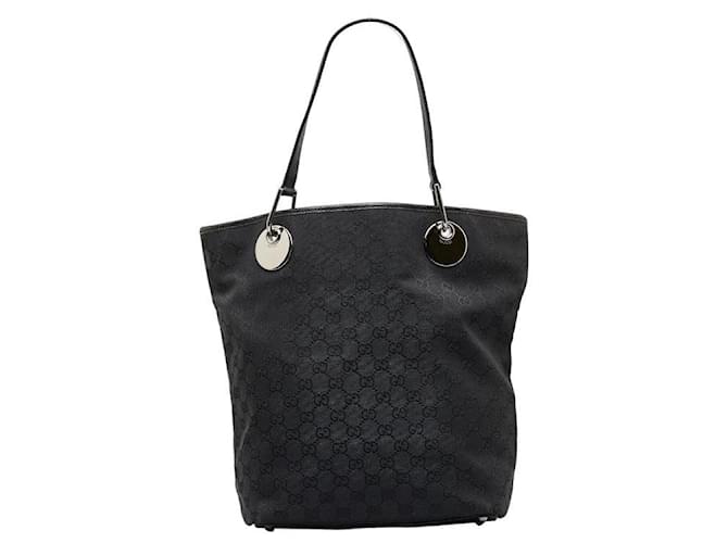 Gucci GG Canvas Eclipse Tote Bag 120836 Black Cloth  ref.959566