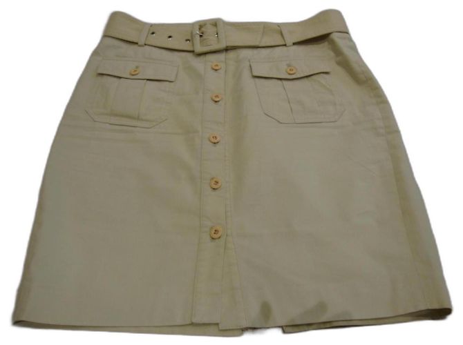 Jc De Castelbajac Gerader Rock aus Baumwolle Beige