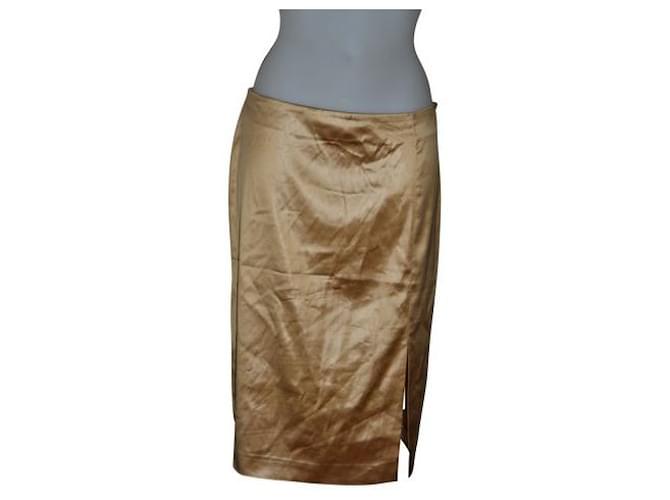 Pinko Gold Skirt Golden Acetate  ref.959578
