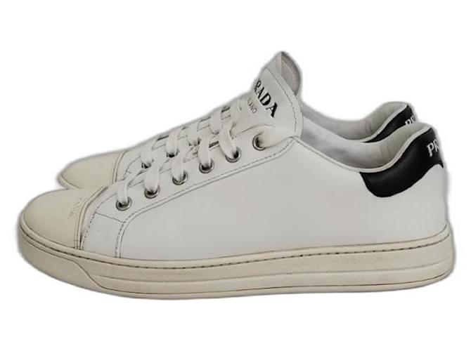 Prada Sneakers White Leather  ref.959581