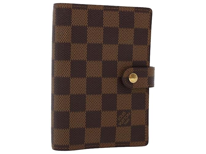 LOUIS VUITTON Damier Ebene Brown Agenda GM Planner Cover