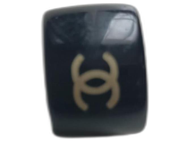 Chanel CAMELIA Negro Plástico  ref.959725