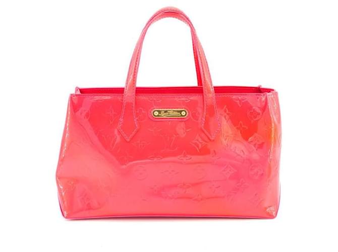 Louis Vuitton Wilshire Lackleder Rosa/Rot - Ausgezeichneter Zustand Pink  ref.959732