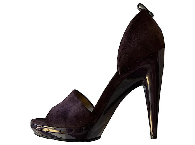 Chloe Shoes Heels Gold Buckle Slip On Pumps Leather Black Womens Size 37.5  | eBay