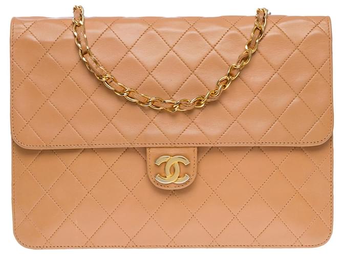 Sac Chanel Timeless/Classico in Pelle Beige - 100078  ref.959765