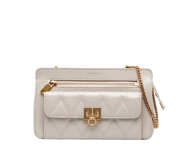 Givenchy Quilted Leather Pocket Crossbody Bag BB5059b08Z Grey Pony-style calfskin  ref.959818
