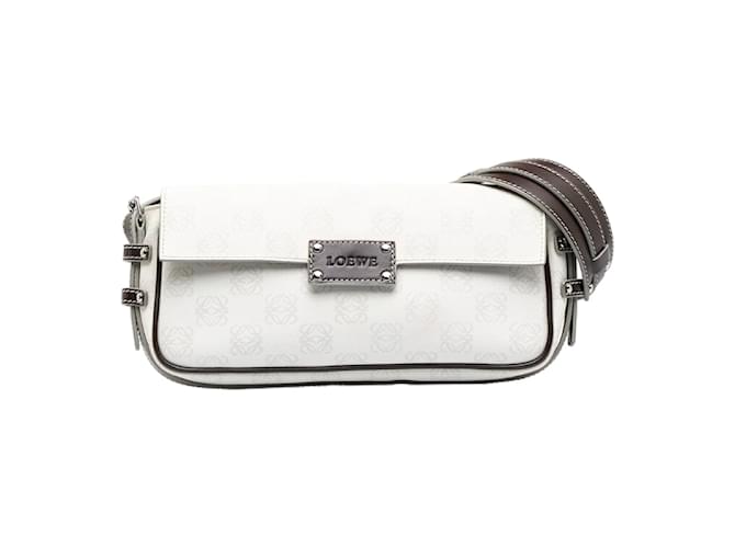 Loewe Anagram Canvas Shoulder Bag White Cloth  ref.959819