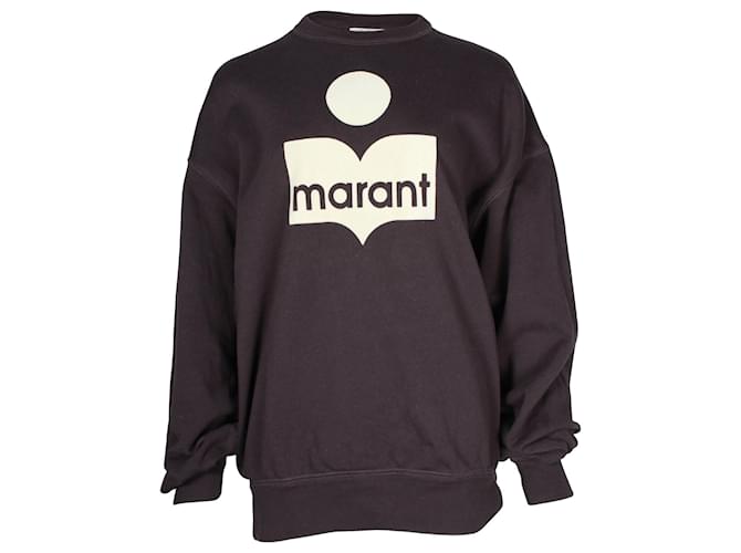 Isabel Marant Etoile Logo Printed Oversized Sweatshirt in Purple Cotton  ref.960084