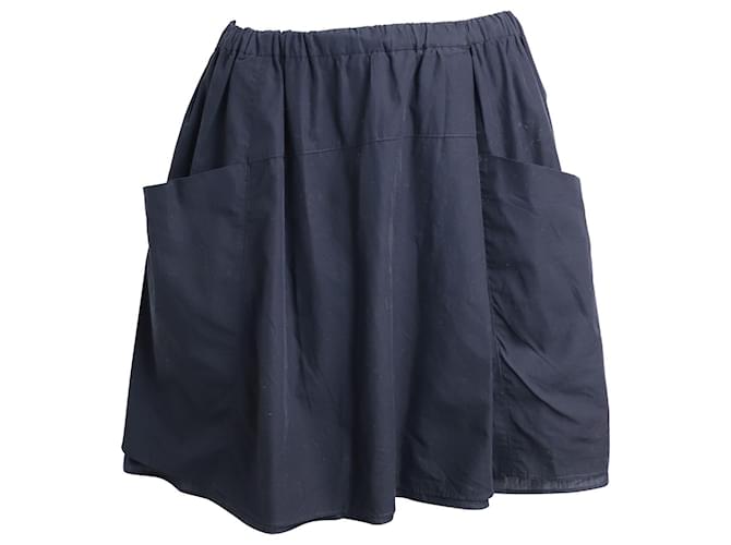 Marc by Marc Jacobs Elasticated Gathered Skirt in Navy Cotton Blue Navy blue  ref.960085