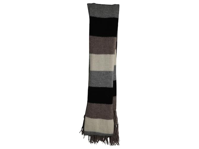 Echarpe de tricô Joseph em lã de alpaca multicolorida Multicor  ref.960100