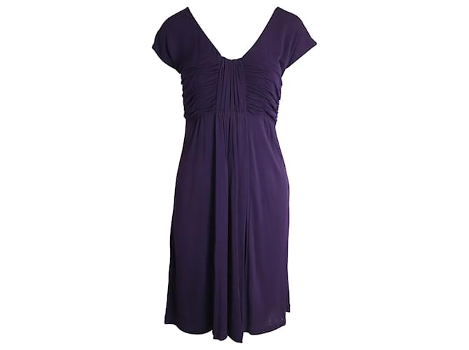Knielanges Kleid von Alberta Ferretti aus violettem Rayon Lila Strahl Zellulosefaser  ref.960114