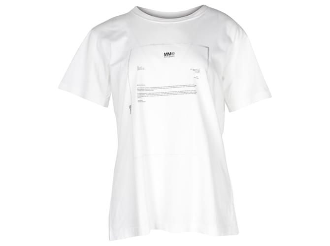Maison Martin Margiela MM6 T-Shirt Maison Margiela in cotone bianco  ref.960150