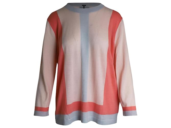 Escada Colorblock Sweater top in Multicolor Wool Python print  ref.960198
