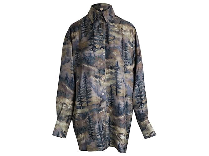 Camisa estampada The North Face x Gucci em seda multicolorida Multicor  ref.960221 - Joli Closet