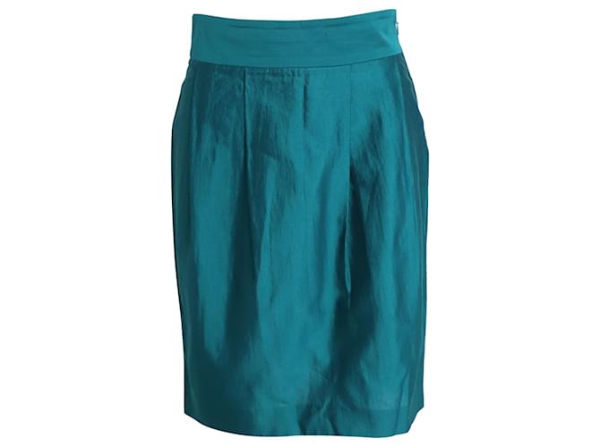 Moschino Cheap And Chic Pencil Skirt in Green Cotton  ref.960270