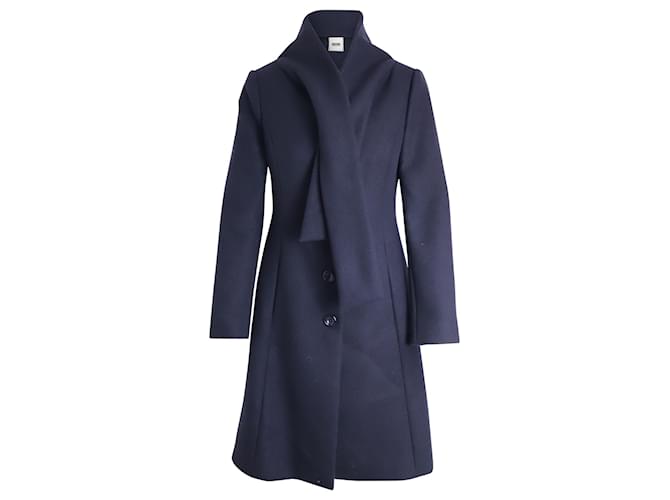 Cappotto Moschino Cheap And Chic in Lana Blu Navy  ref.960275