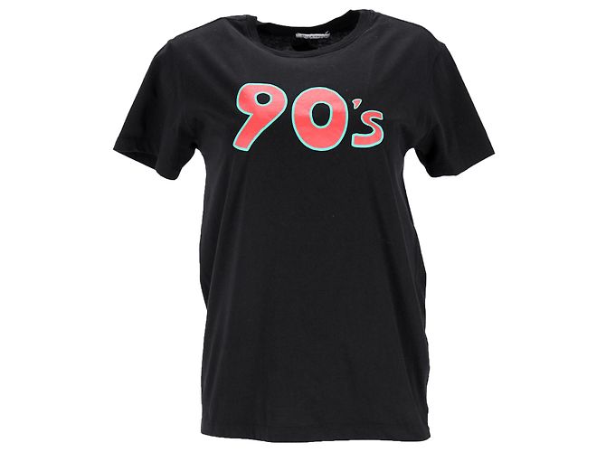 Bella Freud 90Camiseta con Estampado 's en Algodón Negro