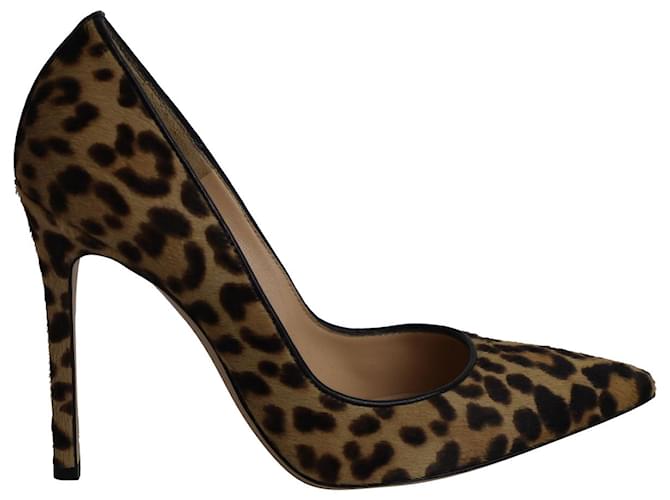 Gianvito Rossi Pumps aus Ponyhaar mit Animal-Print Python drucken Wolle Rosshaar  ref.960354