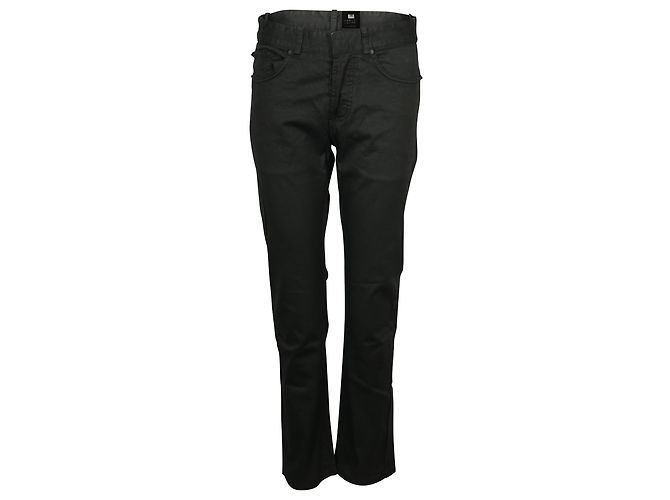 Balenciaga Vaqueros recortados de mezclilla en algodón verde caqui