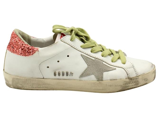 Golden Goose Superstar Sneakers in White Leather  ref.960376