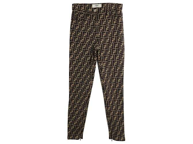 Fendi Zucca Print trousers in Brown Cotton ref.960381 Joli Closet