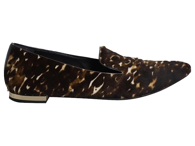 Burberry Flat Loafers in Leopard Print Calf Hair  Fur  ref.960386