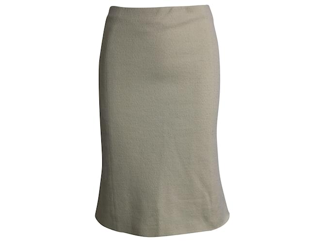 Moschino Pencil Skirt in Cream Wool White  ref.960414