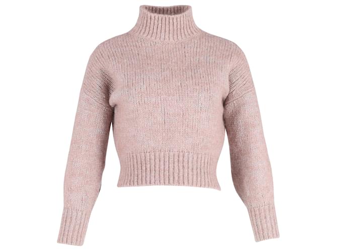 Suéter de cuello alto Hugo Boss en lana rosa  ref.960445