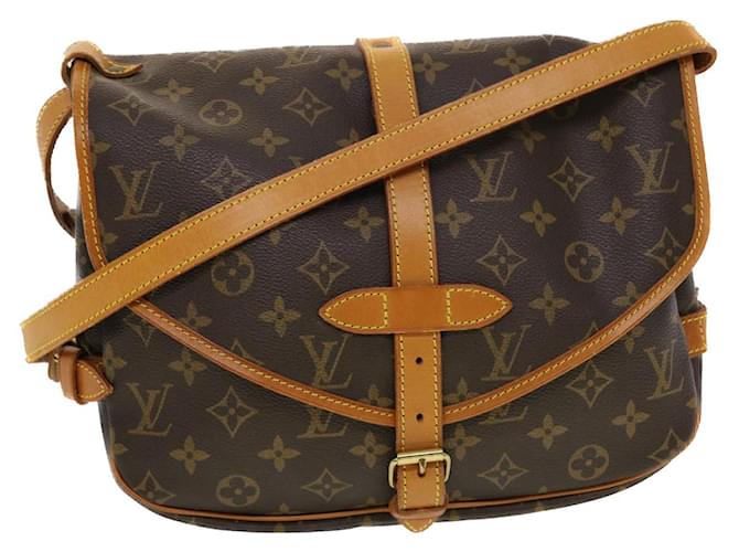 Louis Vuitton Saumur 30 Monogram shoulder bag Brown Cloth ref